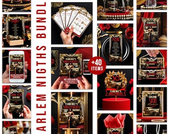 Harlem Nights Birthday Bundle: Great Gatsby Mega Kit, Set of 40 (Digital Download) – HAR01