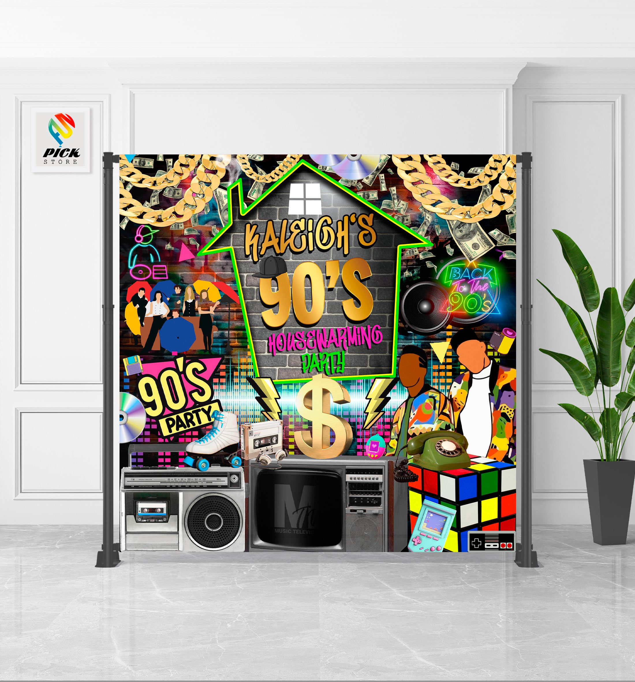 90s Party Water Bottle Label: Throwback Theme (digital Download) - HP03 ...