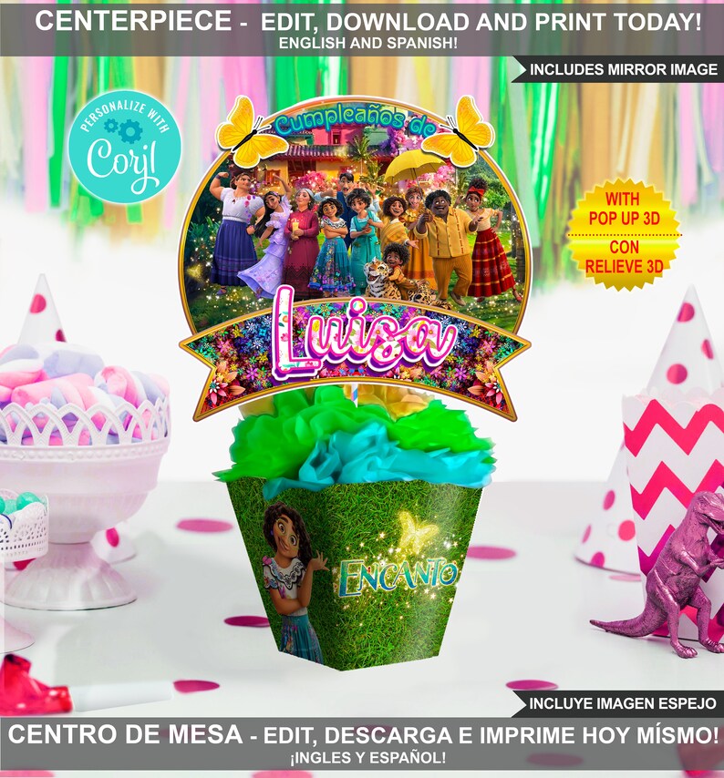 DIGITAL Encanto Table Centerpiece Encanto Birthday Etsy