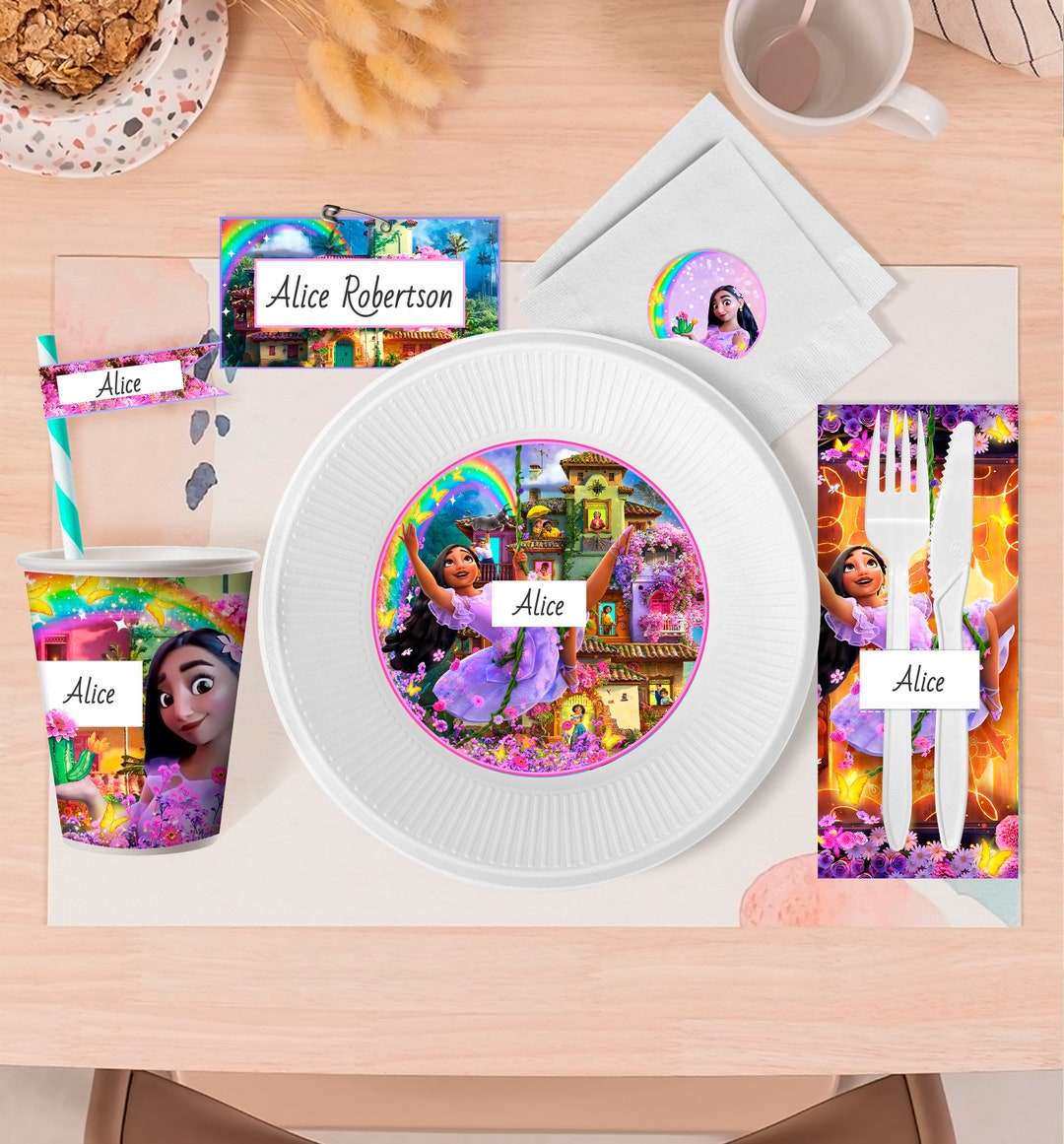 DIGITAL Encanto Plates and Cups Decor Encanto Birthday Party Encanto