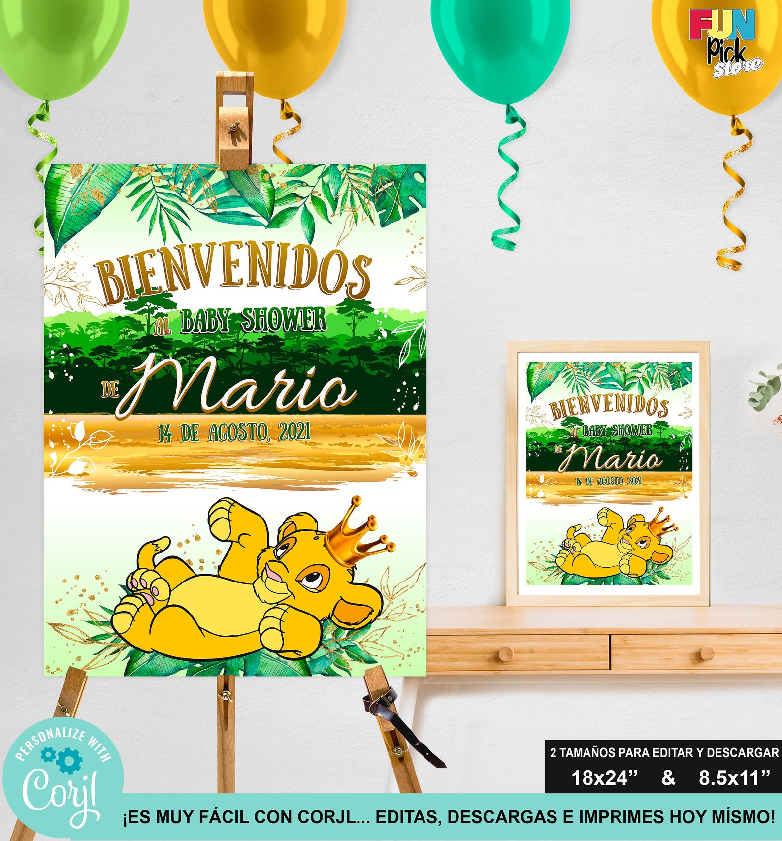 DIGITAL Baby Lion King Sign Baby Lion King Baby Shower Sign