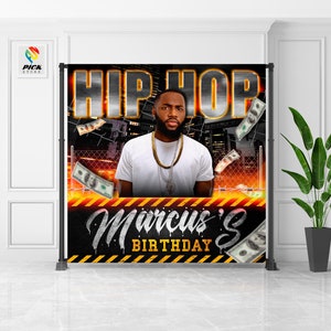 Hip Hop Birthday Banner: Street Music Party Backdrop (Digital File)