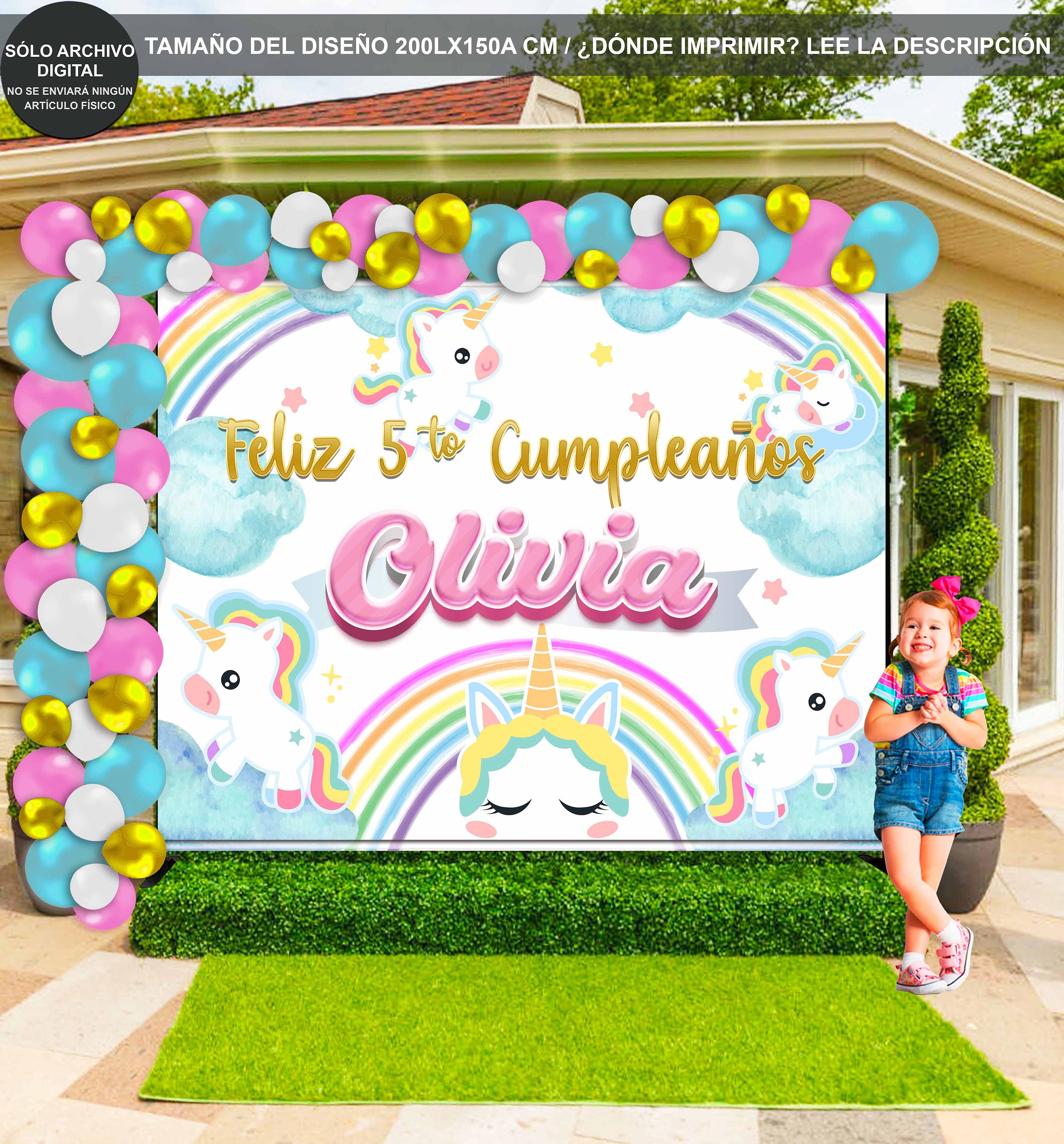 Creative Converting Einhorn Fantasy Banner – 16,5 M Langes Band Mit Buchstaben, Für Geburtstagspartys & Dekoration