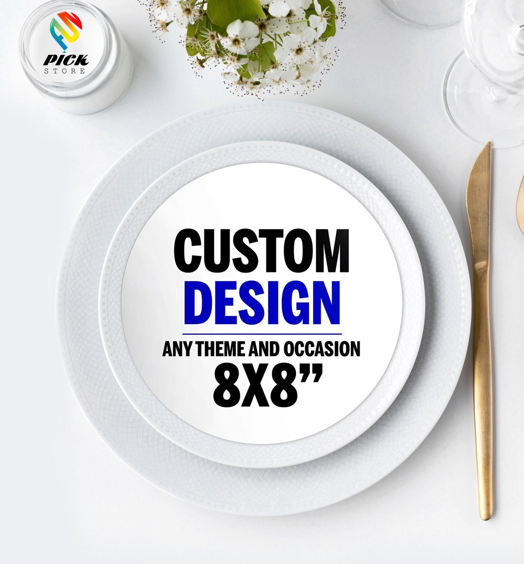 Custom Charger Plate Insert DESIGN for All Occasions Custom Charger