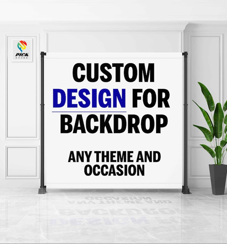 Personalized Backdrop Design: Custom Photo Banner (Only Digital File) - PP01 image 1