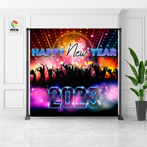 Happy New Year&#39;s Eve backdrop | New year party | Chinese New year | Lunar New year | New Year&#39;s Eve party | 70&#39;s | ONLY DIGITAL FILE |NY06