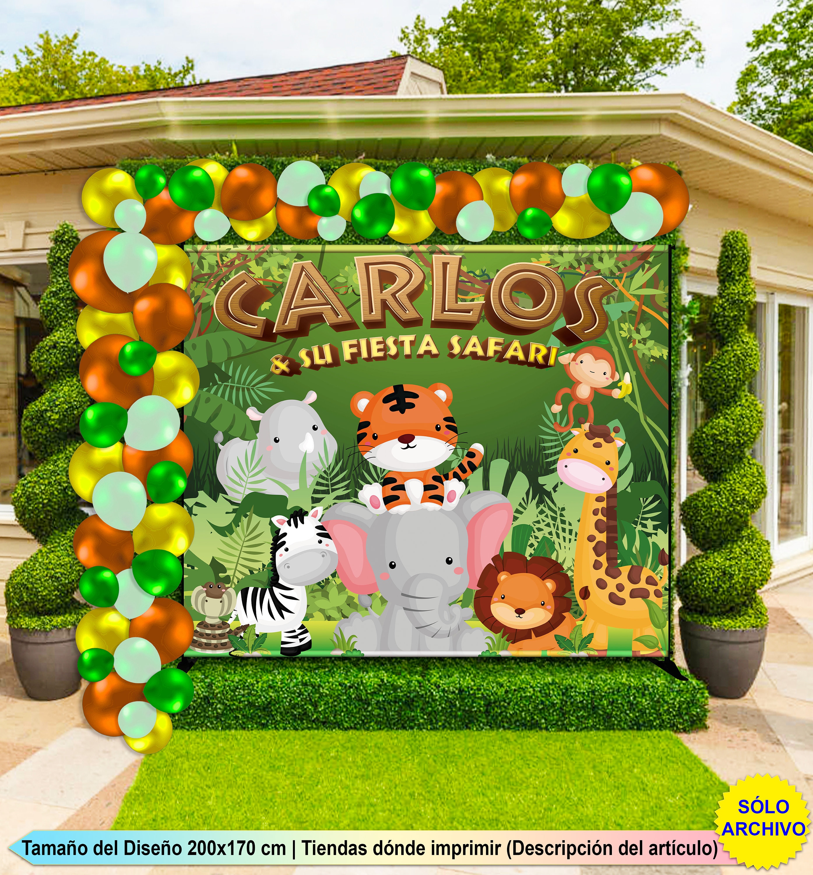 ANSOMO 12 Pom Pom In Carta Vellina A Tema Safari: Leopardo, Zebra E Verde Salvia | Decorazioni Fai Da Te Per Feste Della Giungla - 2