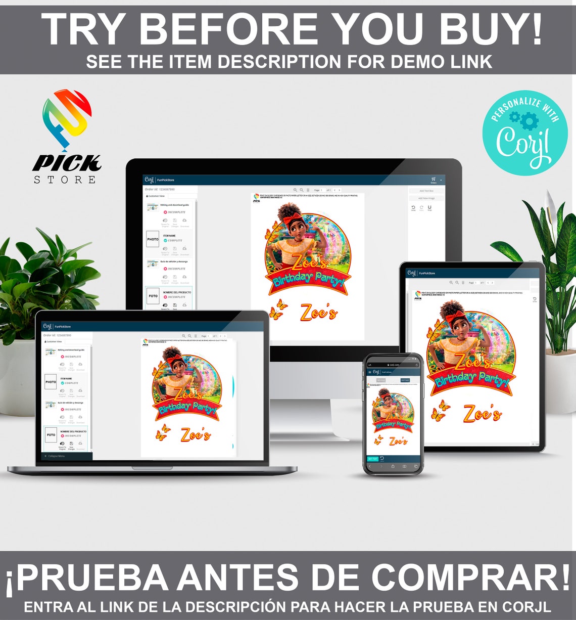 DIGITAL Encanto Table Centerpiece Encanto Birthday Etsy