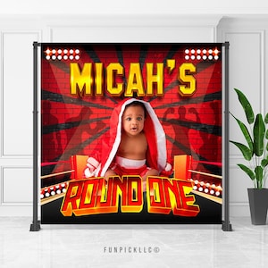 Ring Banner, Gloves Backdrop, Boxer Wall Decor, Boxing Sign, Custom banner, File for self-printing - BOX02