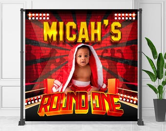 Boxing Birthday Banner: Custom Gloves Backdrop (Digital File) - BOX02