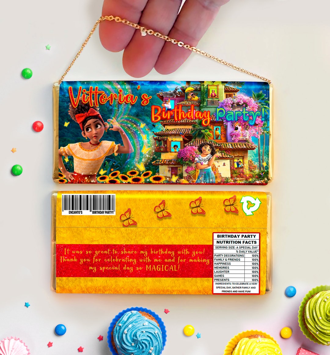 DIGITAL FILE Encanto Candy Bar Wrapper Encanto Hershey Bar Encanto Custom Candy Encanto Birthday