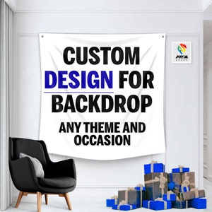Custom Backdrop DESIGN for all occasions | Custom photo Banner | Custom Birthday banner | Custom Weeding backdrop | DIGITAL FILE | PP01