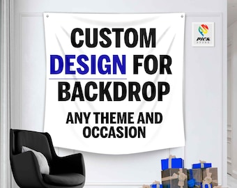 Personalized Backdrop Design: Custom Photo Banner (Only Digital File) - PP01