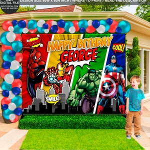 DIGITAL FILE | The Avengers Backdrop | The Avengers Banner | The Avengers Birthday party | The Avengers Decor | The Avengers Custom | SH01