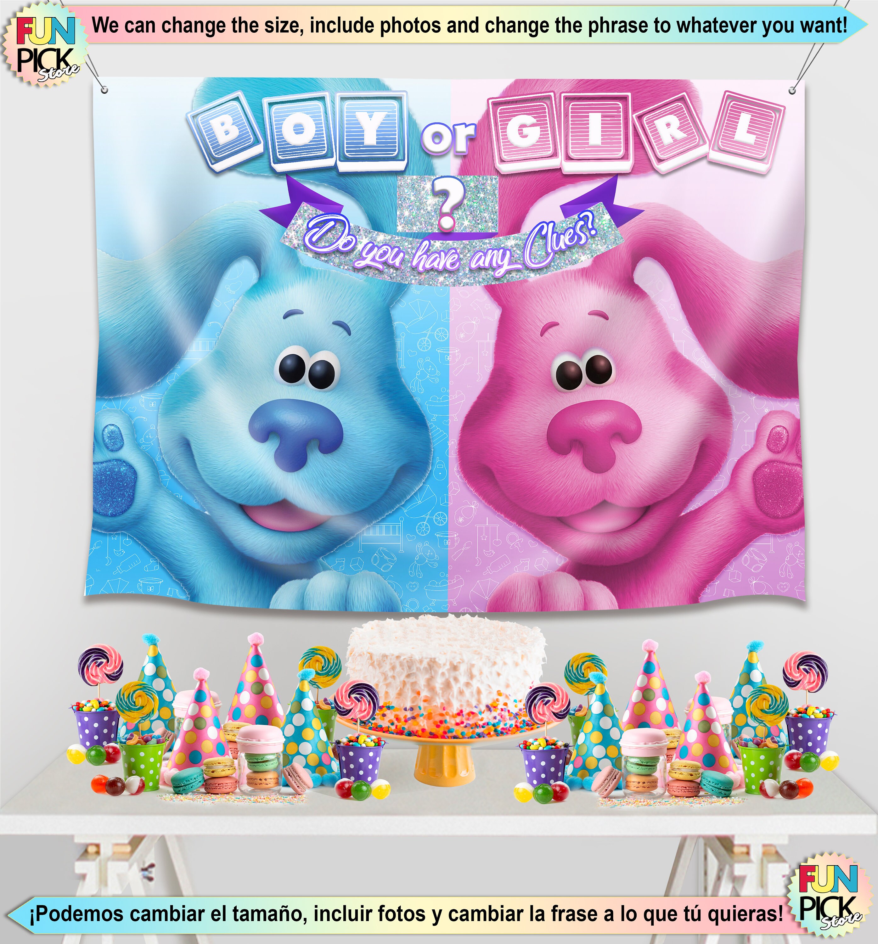 Blue's Clues Backdrop Blue's Clues Banner Blue's Etsy