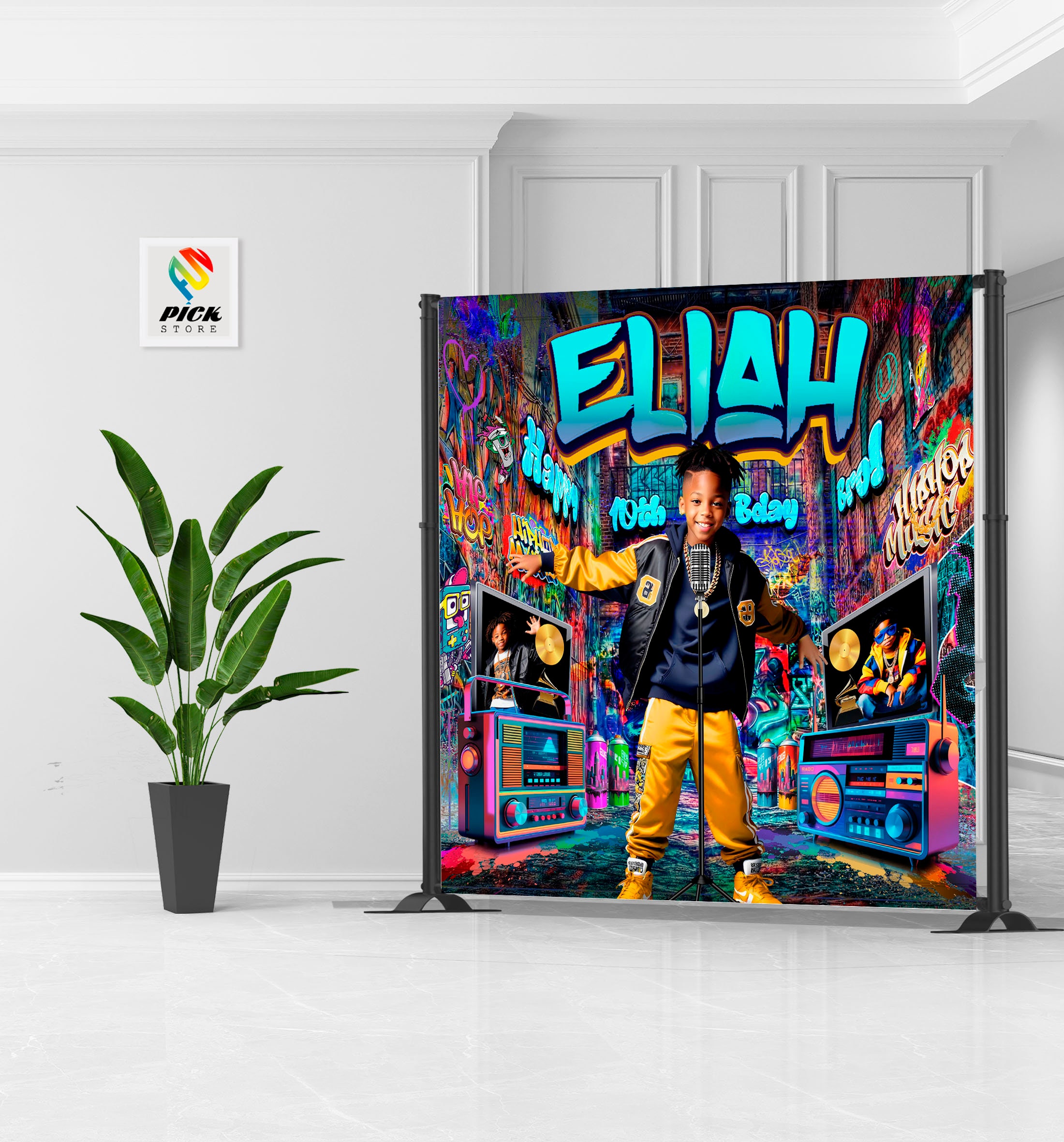 Rapper Backdrops Graffiti Hip Hop Party Backdrop: Retro 90s Theme (DYI FILE) - HP04 - Etsy