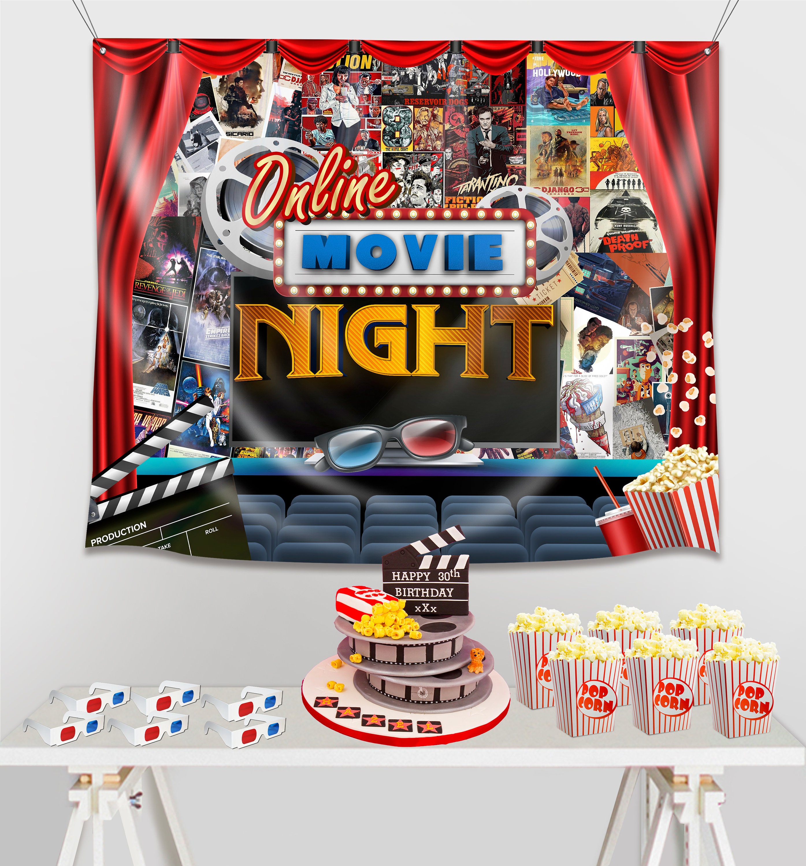 DIGITAL Hollywood Movies Backdrop Movies Banner Movies Etsy