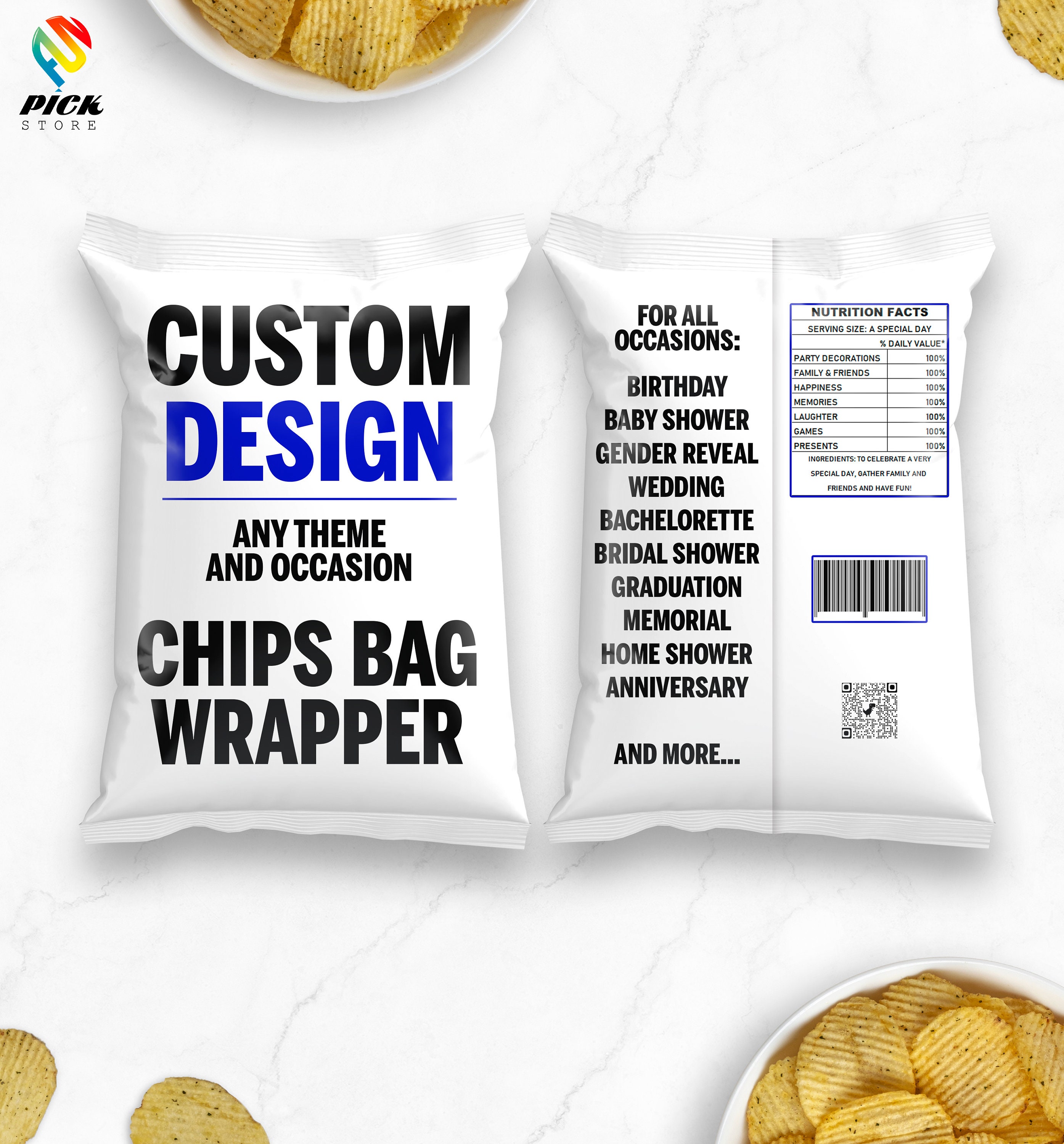 CUSTOM PRINTED SNACK BAGS 