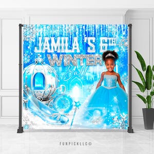 Winter Birthday Banner | Iceland Backdrop | Snowflakes Wall Decor | Winter Wonderland Sign | Custom banner | Digital Download | WIN17