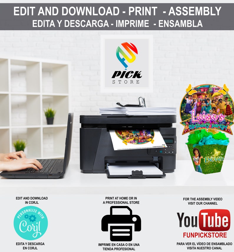 DIGITAL Encanto Table Centerpiece Encanto Birthday Etsy