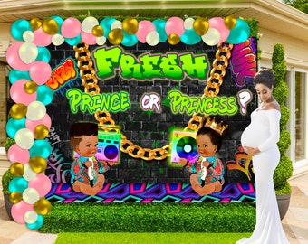 DIGITAL FILE | Fresh Babies Backdrop | Fresh prince Banner | Fresh prince Gender Reveal | Fresh prince Baby backdrop | FP01