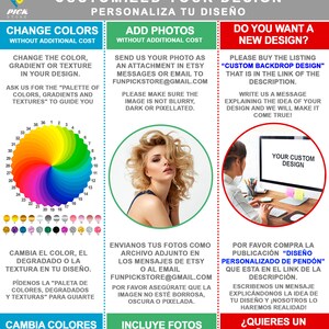 Pu&ograve; includere: Una grafica colorata che mostra come personalizzare un design. La grafica include una ruota dei colori con 36 colori, una foto di una donna e una foto di una persona che lavora al computer. Il testo sulla grafica dice "Personalizza il tuo design", "Cambia colori", "Aggiungi foto" e "Vuoi un nuovo design?"