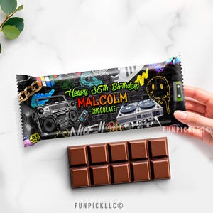 Envoltorio de dulces para fiestas de los 90, bolsa de golosinas con temática de los 90, temática retro, recuerdos de fiesta de los 90 - HP08