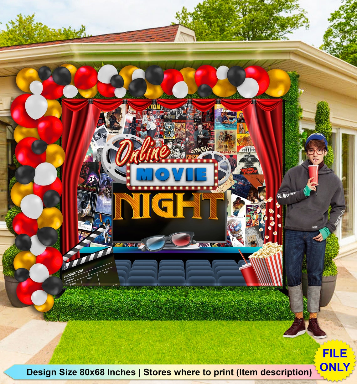 DIGITAL Hollywood Movies Backdrop Movies Banner Movies Etsy