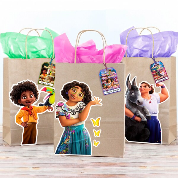 DIGITAL | Encanto Gift bag Decor | Encanto Favor Bag | Encanto Birthday bag | Encanto Birthday Gift Bag | Encanto Party Box | ENC01 | ENC03