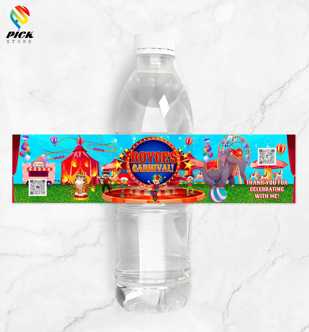 Carnival Water Bottle Label | Carnival Drink Label | Carnival Juice ...