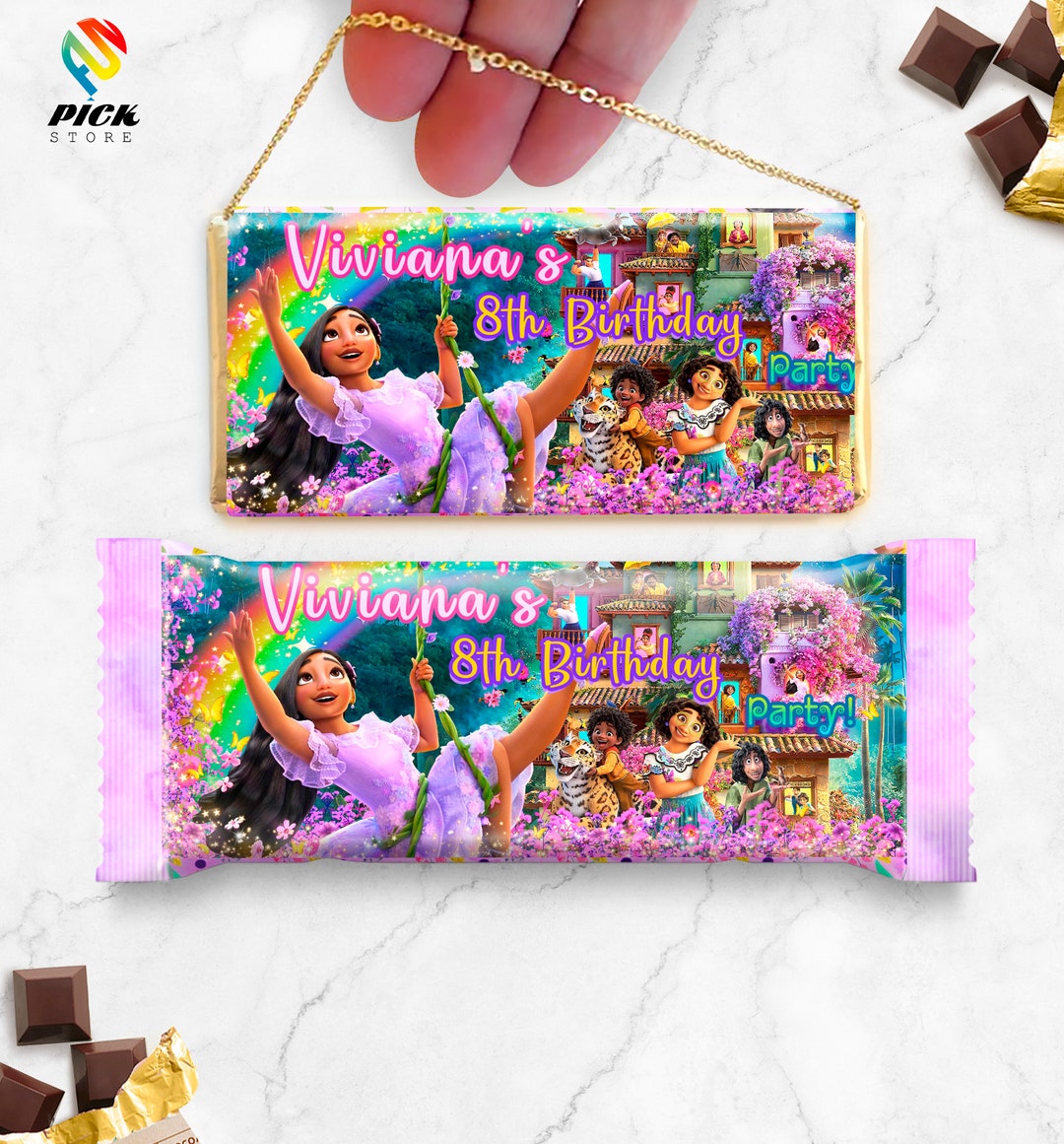 DIGITAL FILE Encanto Candy Bar Wrapper Encanto Hershey Bar Encanto Custom Candy Encanto Birthday