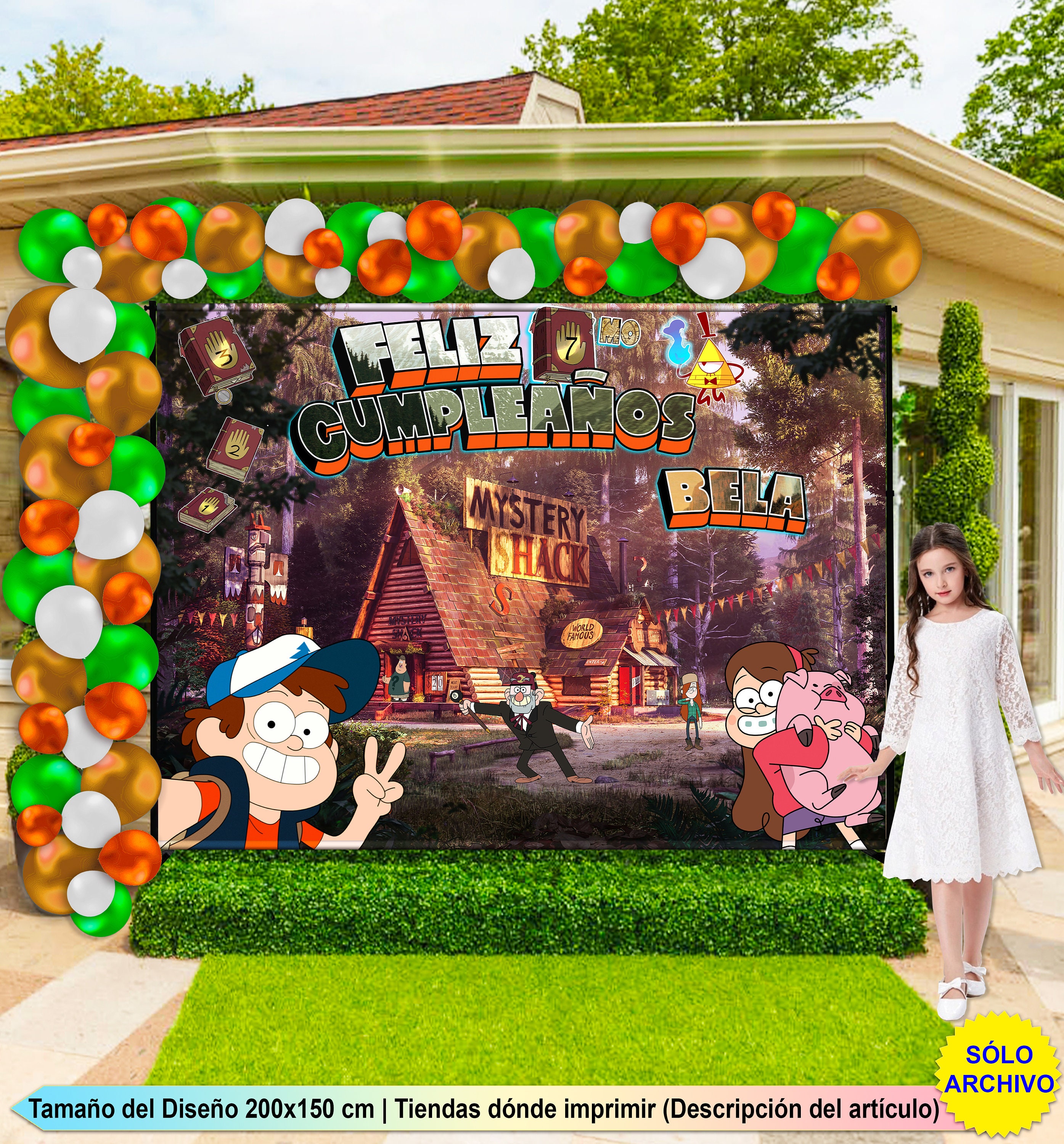 DIGITAL FILE Gravity Falls Backdrop Gravity Falls Banner | Etsy