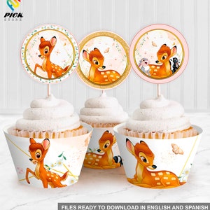 Oh Deer Cupcake Topper | Oh Deer Cupcake Wrapper | Cute Deer Cupcake ...