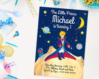 DIGITAL | Little Prince Birthday invitation | Little Prince Birthday Party | Little Prince Custom invitation | Little Prince Party Invite |