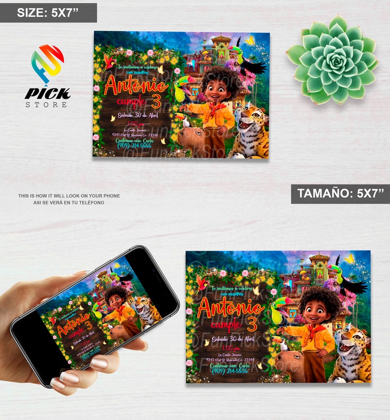 DIGITAL Encanto Printable Invitation Encanto Birthday Etsy