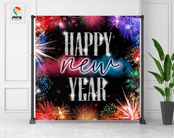 Happy New Year's Eve backdrop |  New year party |  Chinese New year |  Fireworks New year | New Year's Eve party | ONLY DIGITAL FILE | NY07