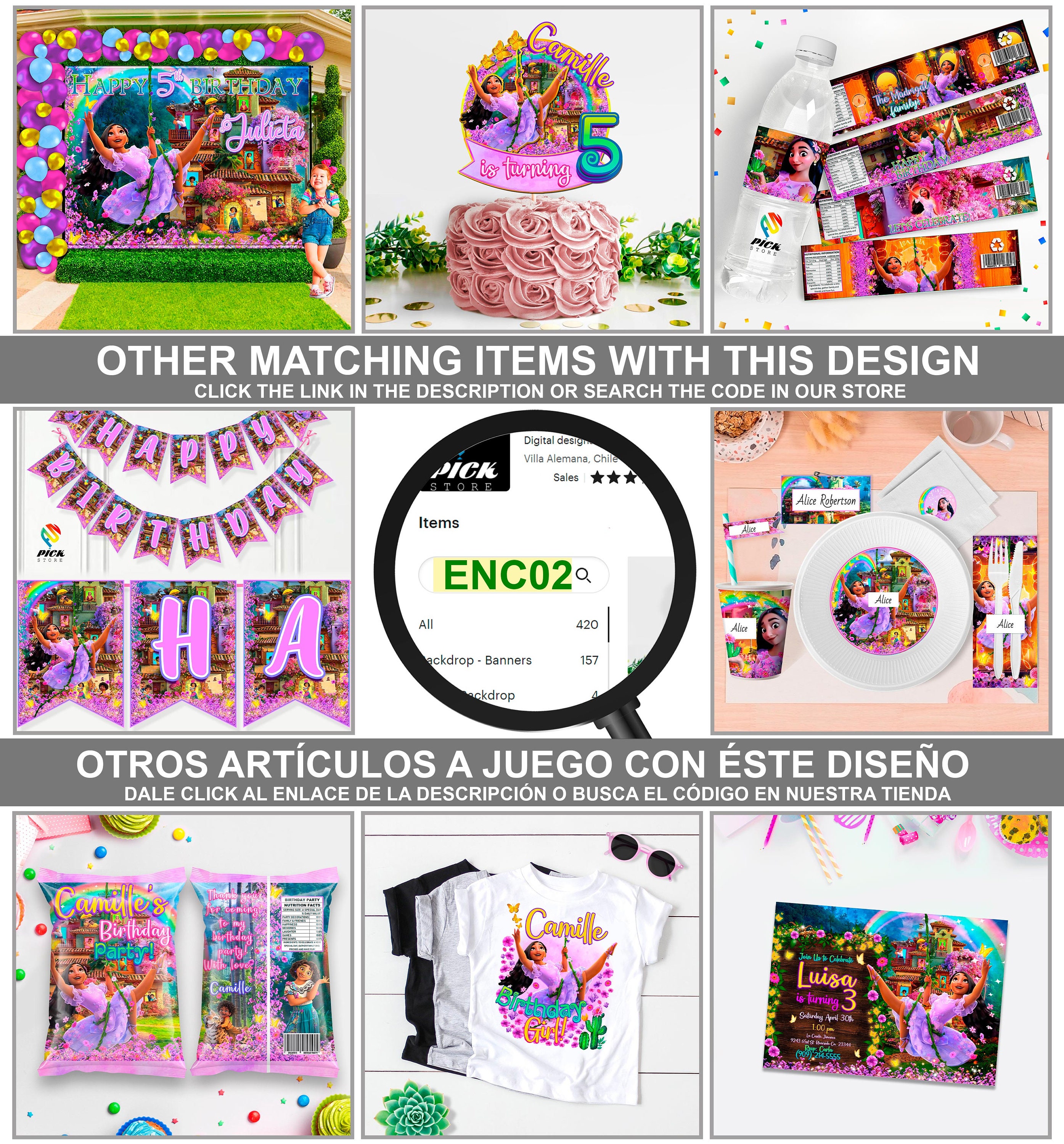 DIGITAL Encanto Table Centerpiece Encanto Birthday Etsy