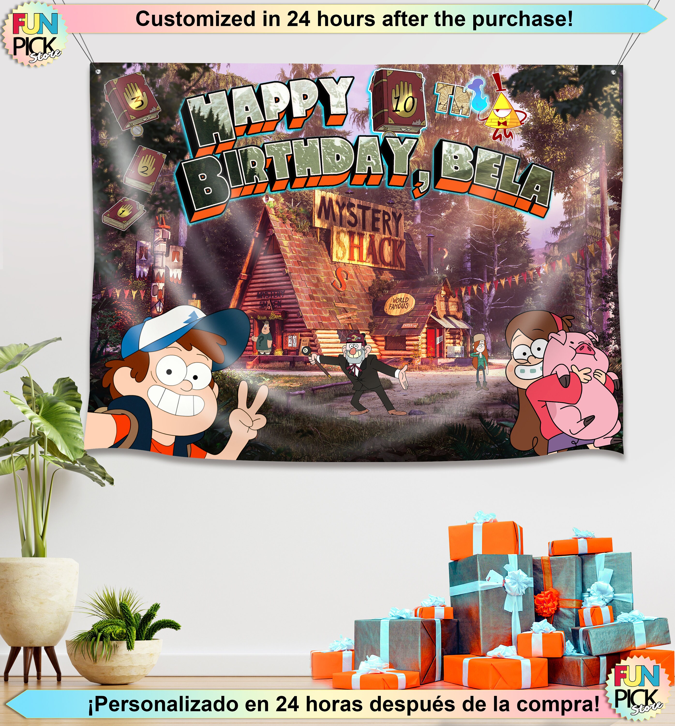 DIGITAL Gravity Falls Backdrop Gravity Falls Banner | Etsy
