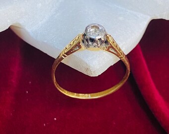 Perfect Diamond ring set in 18 carat solid gold band.