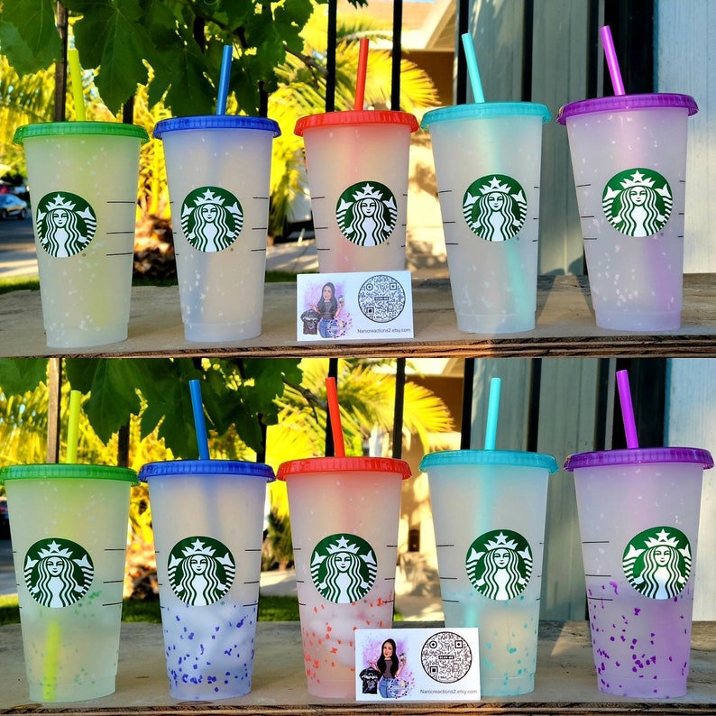 Starbucks Confetti Cold Cup Summer Cup Confetti Cup Etsy