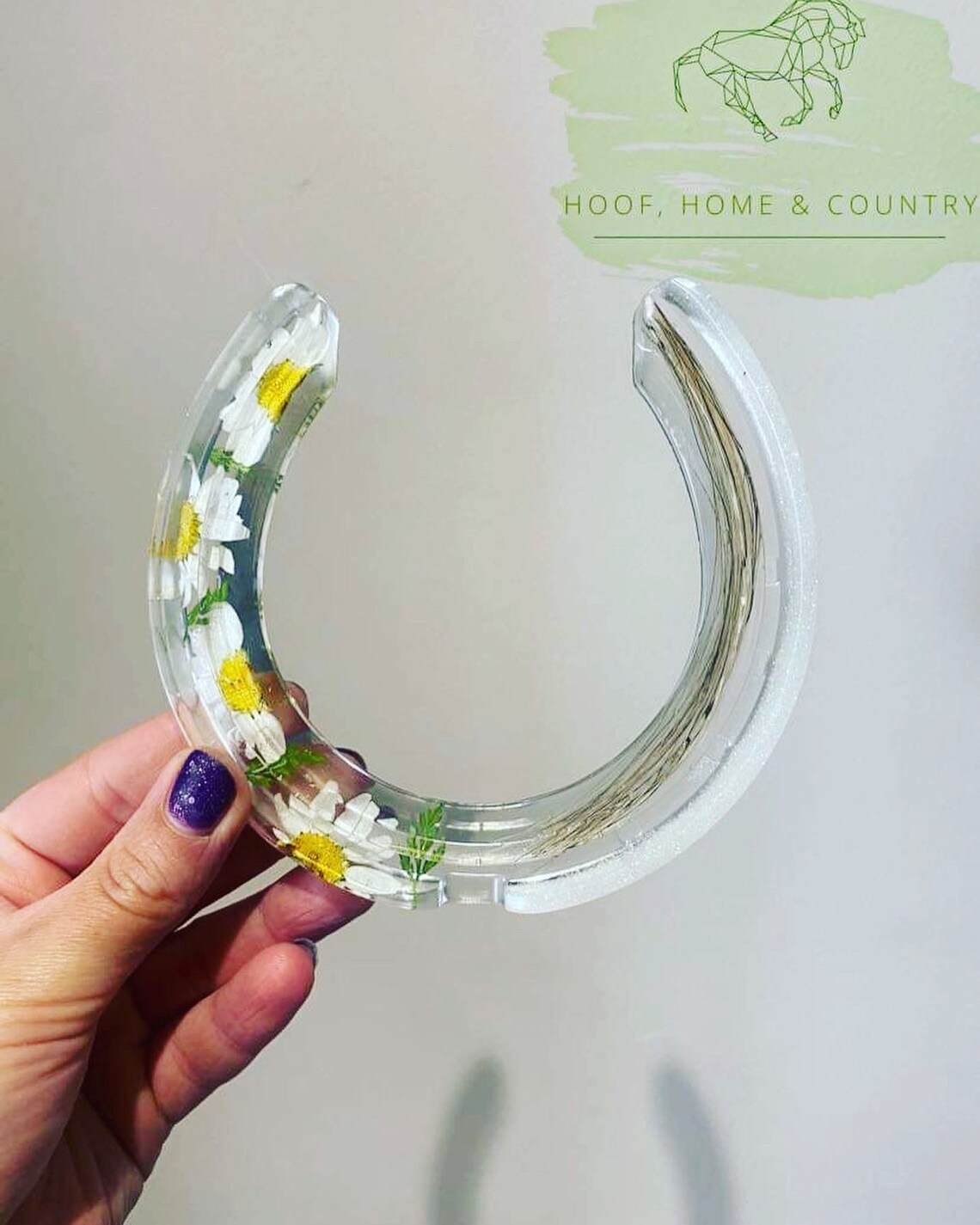 Bespoke Horse Hair Resin Horseshoe Keepsake Etsy