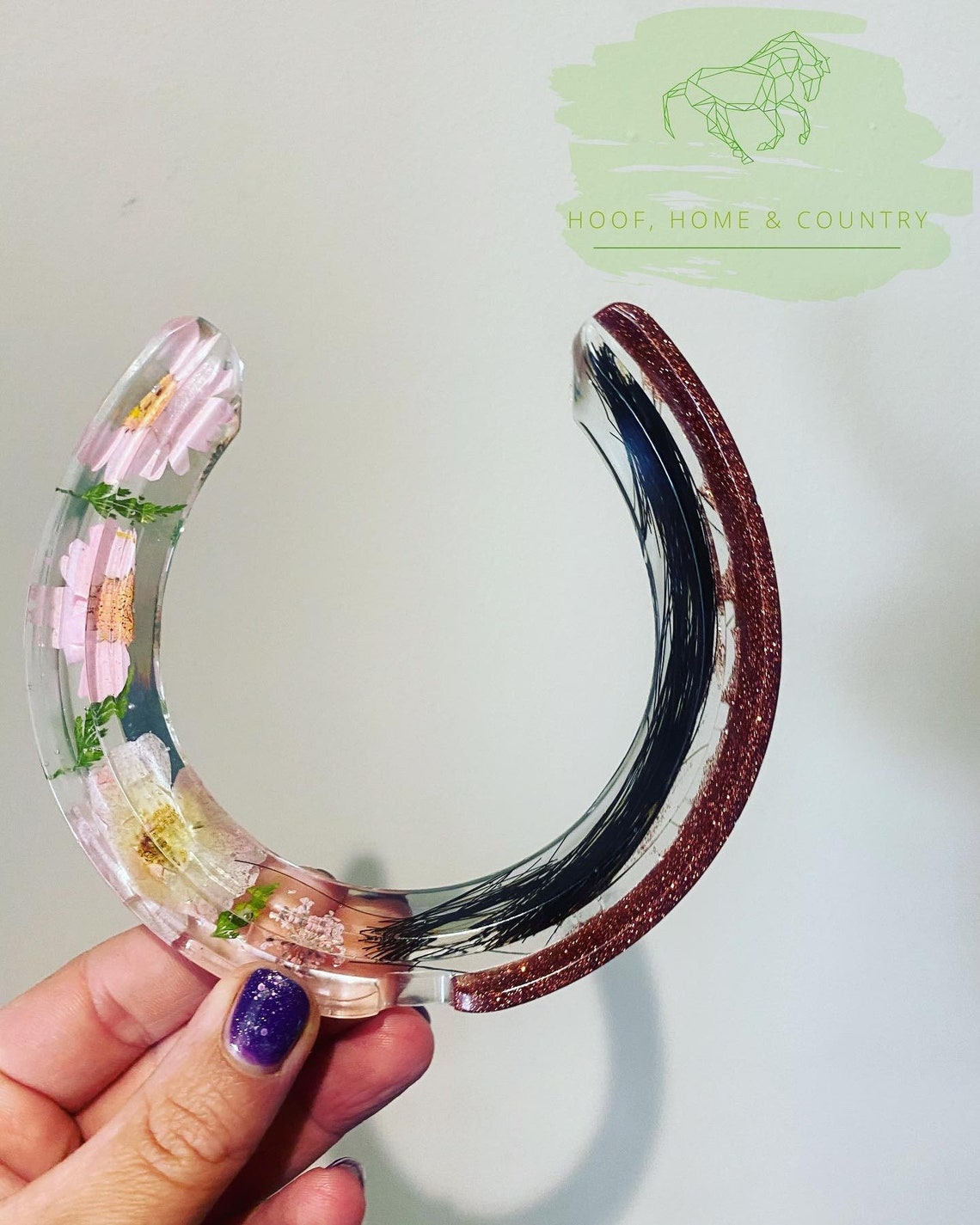 Bespoke Horse Hair Resin Horseshoe Keepsake Etsy