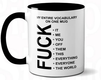 Vulgar Vocabulary Coffee Mug: Funny Adult Gift