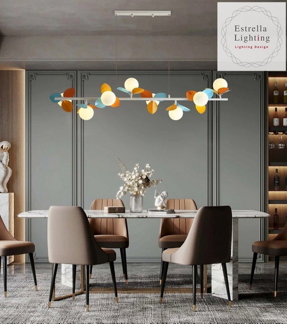 Colorful Creative Bar Light Chandelier House Renovation Etsy