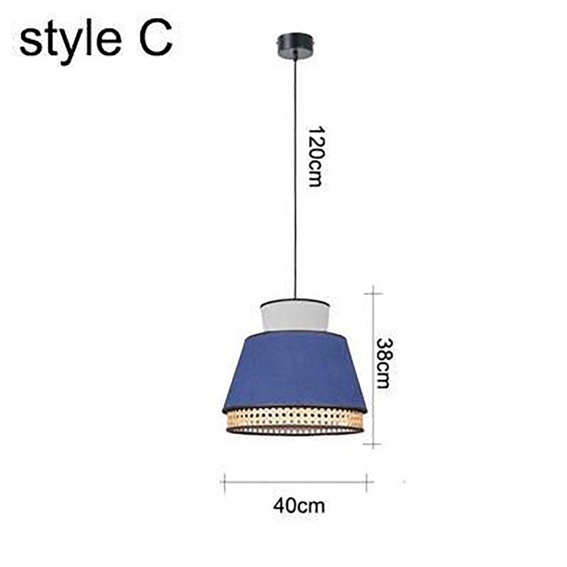 NEW Colorful Macaron Rattan Fabric Hanging Lights Fixture ...