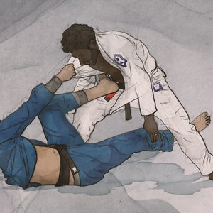 Brazilian Jiu Jitsu Art Print - &#39;Pass&#39;