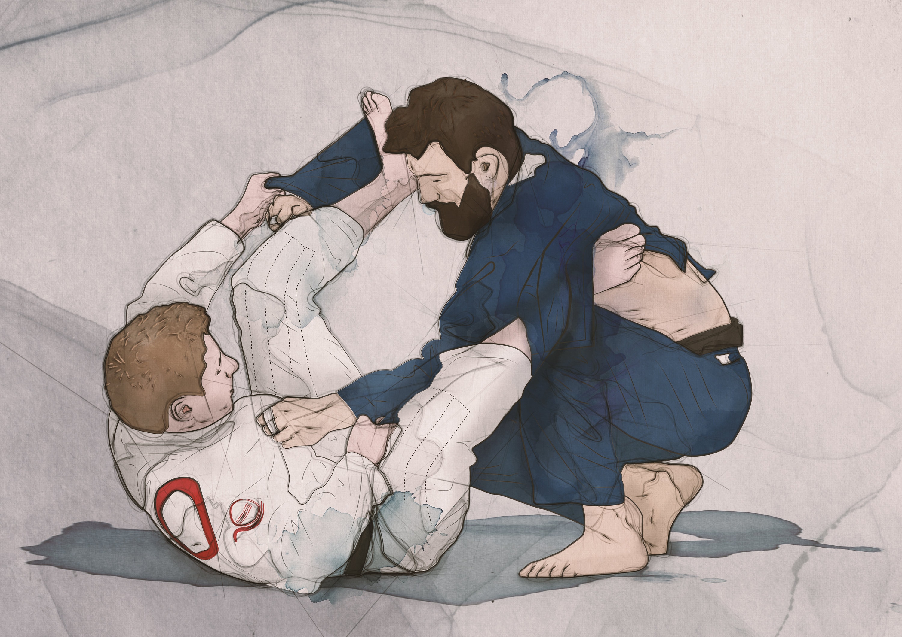 Brazilian Jiu Jitsu Art Print 'spider' Etsy