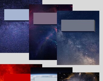 space binder covers - binder covers - outer space -
