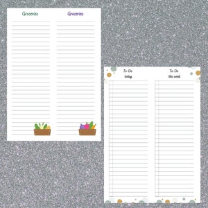 grocery list - to-do list - notepad- printable grocery list - planner