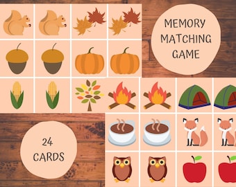 Winter Memory Matching Game - Memory Game - Kids Game - Printable Game ...